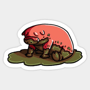 This Little Piggy Got Depressed Sticker